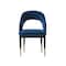 Manhattan Comfort 7-PieceRockaway 70.86 Dining Set with 6 Carrington Chairs in Black and Midnight Blue 6-DT02DC089AR-BKBL - alternate 7